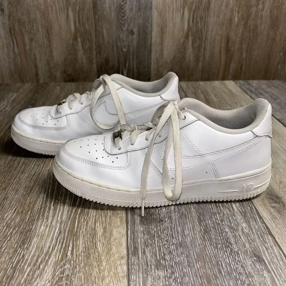 Nike Air Force 1 AF1 Low Triple White 314192-117 Youth US Size 7Y Sneaker Shoes